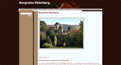 Desktop Screenshot of burgruine-elsterberg.de