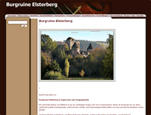 Tablet Screenshot of burgruine-elsterberg.de